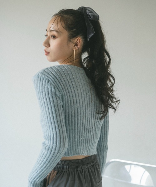 VANNIE U(ヴァニーユー)の「ベロアリボンバレッタ(バレッタ/ヘアクリップ・レディース・グレー/ブラック・FREE)」の16枚目の写真