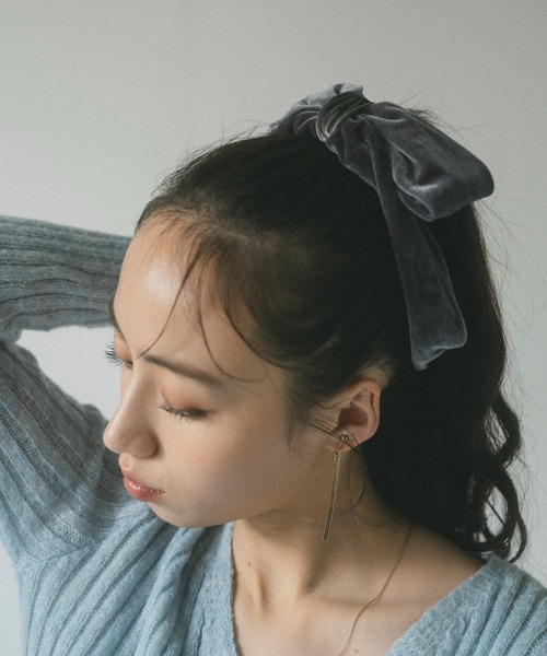 VANNIE U(ヴァニーユー)の「ベロアリボンバレッタ(バレッタ/ヘアクリップ・レディース・グレー/ブラック・FREE)」の11枚目の写真
