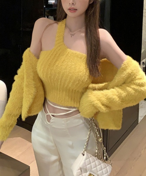 Miniministore（ミニミニストア）の「モヘアアンサンブルニット レディース韓国（ニット/セーター・レディース・ラベンダー/オフホワイト/ブラック/ブルー/イエロー/グリーン・フリー）」の15枚目の写真