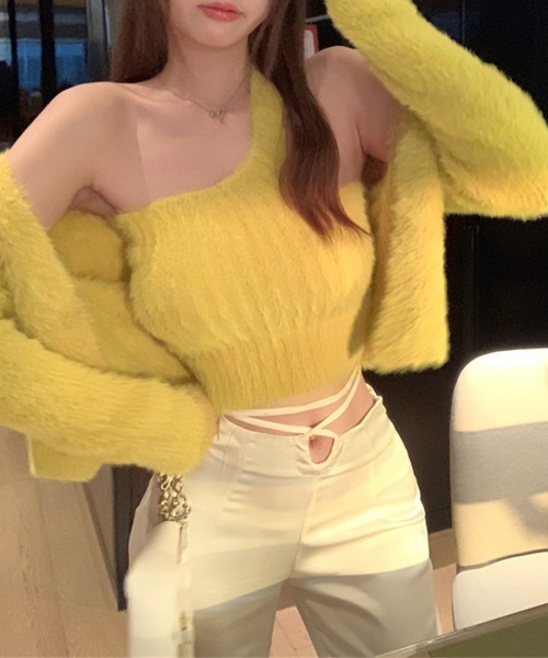 Miniministore（ミニミニストア）の「モヘアアンサンブルニット レディース韓国（ニット/セーター・レディース・ラベンダー/オフホワイト/ブラック/ブルー/イエロー/グリーン・フリー）」の18枚目の写真