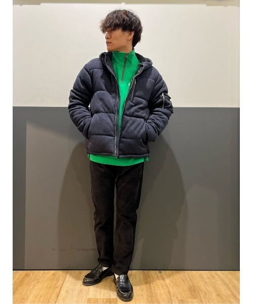 Right-on（ライトオン）の「ニットフリース素材中綿入り防寒パーカー（ダウンジャケット/コート・メンズ・グレー/ネイビー・L/M/XL）」の6枚目の写真