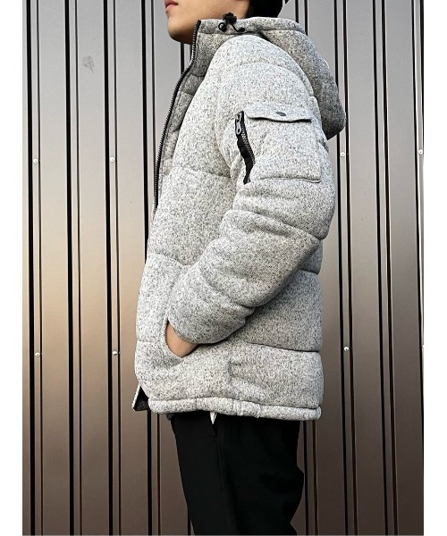 Right-on（ライトオン）の「ニットフリース素材中綿入り防寒パーカー（ダウンジャケット/コート・メンズ・グレー/ネイビー・L/M/XL）」の16枚目の写真