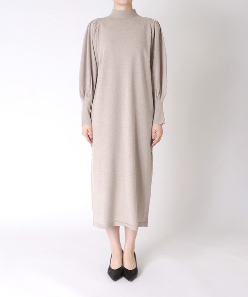 Three Four Time（ｽﾘｰﾌｫｰﾀｲﾑ）の「2WAYパールボタンニットワンピース（ワンピース・レディース・ブラック/ベージュ/グレー・FREE）」の15枚目の写真