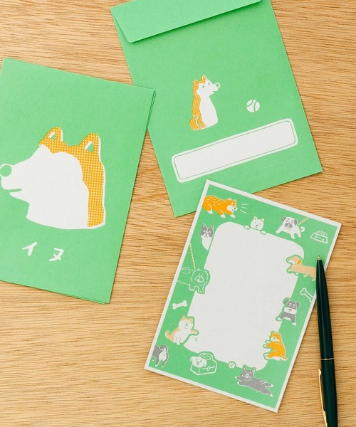 ニューレトロ（ニューレトロ）の「ニューレトロ よいこのオテガミセット 手紙 便箋（ステーショナリー・レディース・ブルー/レッド/グリーン/ピンク・FREE）」の2枚目の写真