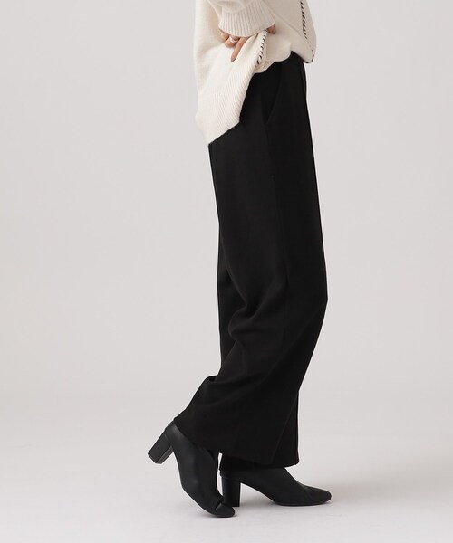 DRESKIP（ドレスキップ）の「◆もちもち ピンタックワイドパンツ【SHOO WARM/ストレッチ】（その他パンツ・レディース・チャコールグレー/ブラック/ライトブルー・03/02/04）」の5枚目の写真