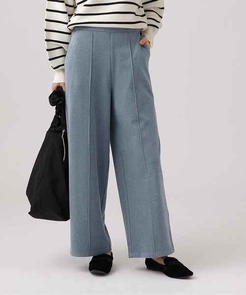 DRESKIP（ドレスキップ）の「◆もちもち ピンタックワイドパンツ【SHOO WARM/ストレッチ】（その他パンツ・レディース・チャコールグレー/ブラック/ライトブルー・03/02/04）」の8枚目の写真