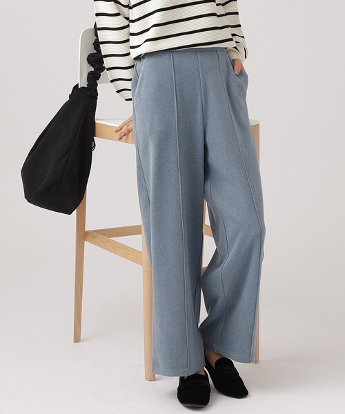DRESKIP（ドレスキップ）の「◆もちもち ピンタックワイドパンツ【SHOO WARM/ストレッチ】（その他パンツ・レディース・チャコールグレー/ブラック/ライトブルー・03/02/04）」の9枚目の写真