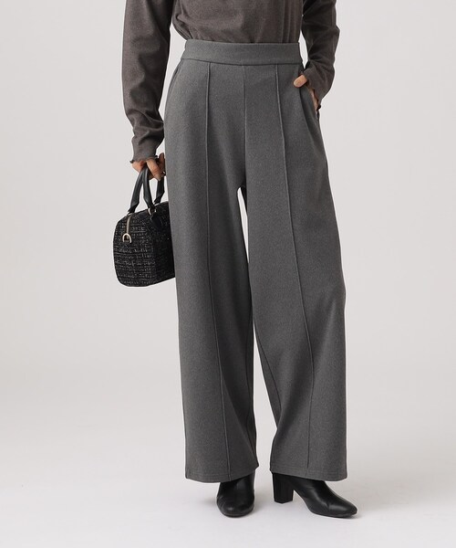 DRESKIP（ドレスキップ）の「◆もちもち ピンタックワイドパンツ【SHOO WARM/ストレッチ】（その他パンツ・レディース・チャコールグレー/ブラック/ライトブルー・03/02/04）」の11枚目の写真