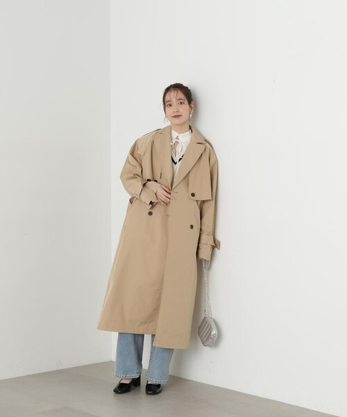 N.(N. Natural Beauty Basic)(エヌエヌナチュラルビューティーベーシック)の「◆前後2WAYフリルネックブラウス(シャツ/ブラウス・レディース・ネイビー/ブルー/ライトグリーン/オフホワイト・MEDIUM)」の18枚目の写真