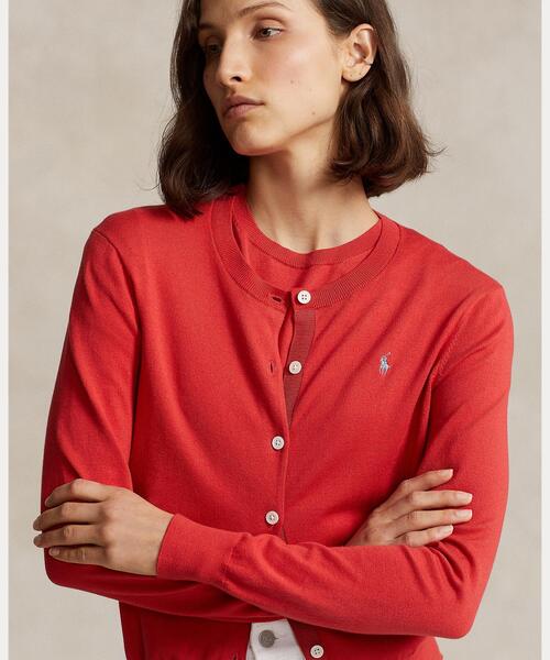 試着のみPoloRalphLaurenコットンブレンドカーディガンMサイズ コットンブレンド カーディガン（カーディガン/ボレロ）｜POLO