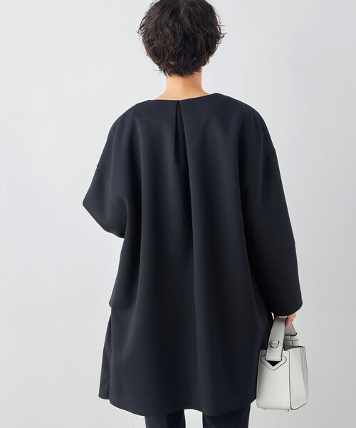 NOLLEY’S（ノーリーズ）の「ウォッシャブルエアボールラッフルコート（その他アウター・レディース・ネイビー/ベージュ/ブラック・FREE）」の6枚目の写真