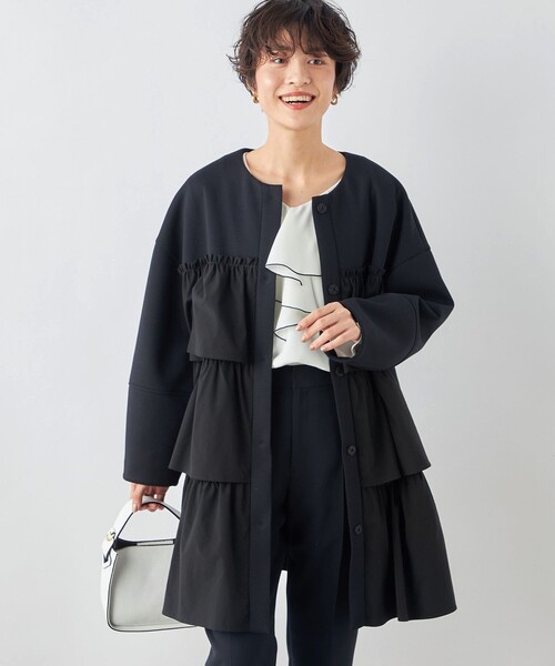 NOLLEY'S（ノーリーズ）の「ウォッシャブルエアボールラッフルコート