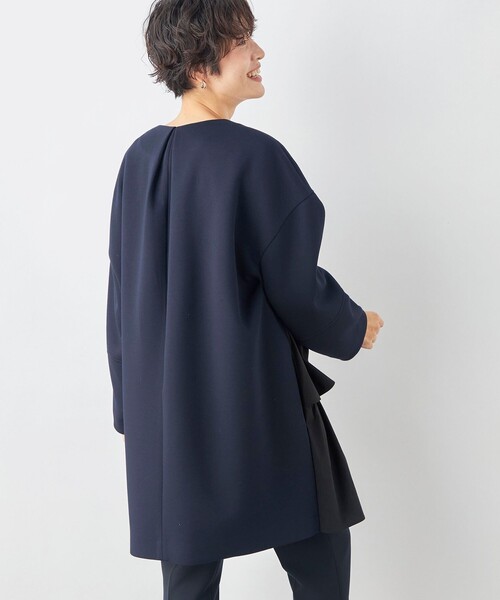 NOLLEY’S（ノーリーズ）の「ウォッシャブルエアボールラッフルコート（その他アウター・レディース・ネイビー/ベージュ/ブラック・FREE）」の16枚目の写真