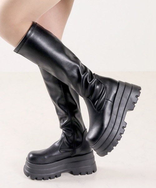 【セール】厚底 8cmトリプルソールロングブーツ（ブーツ）｜LOVEHUNTER（ラブハンター）