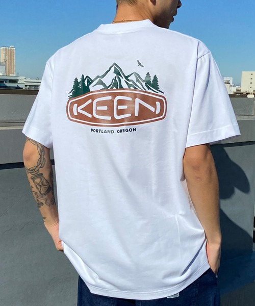 KEEN(キーン)の「【ムラサキスポーツ限定】KEEN/キーン Tシャツ 半袖 バックプリント 1029895/1029896(Tシャツ/カットソー・メンズ・ホワイト/ブラック・XL/M/L)」の1枚目の写真