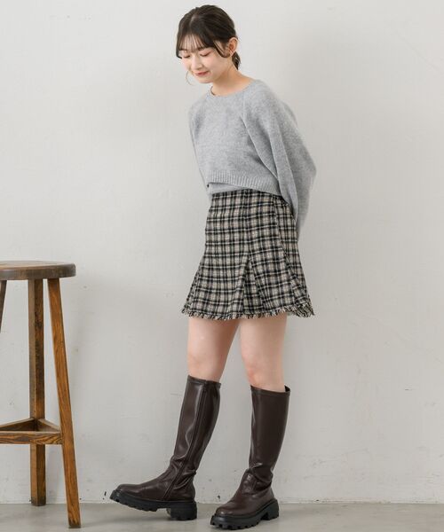 RETRO GIRL(レトロガール)の「レースアップNTSET(ニット/セーター・レディース・ライトグレー/ナチュラル/グリーン・FREE)」の18枚目の写真