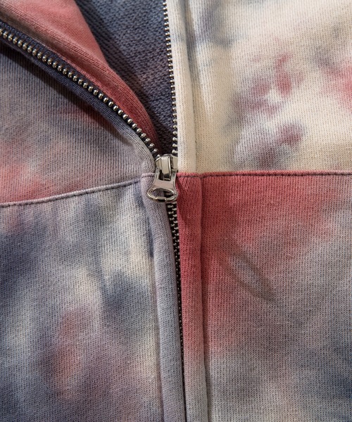 HOOK（フック）の「HOOK -original- タイダイ染めジップパーカー（パーカー・メンズ・ダークグリーン/ミント/レッド・M/L/XL）」の13枚目の写真