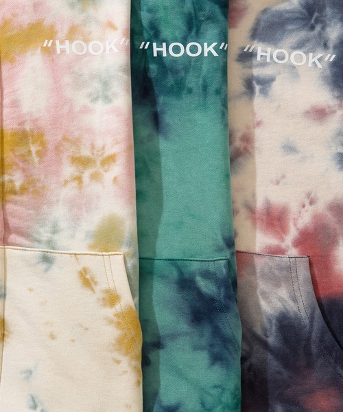 HOOK（フック）の「HOOK -original- タイダイ染めジップパーカー（パーカー・メンズ・ダークグリーン/ミント/レッド・M/L/XL）」の14枚目の写真