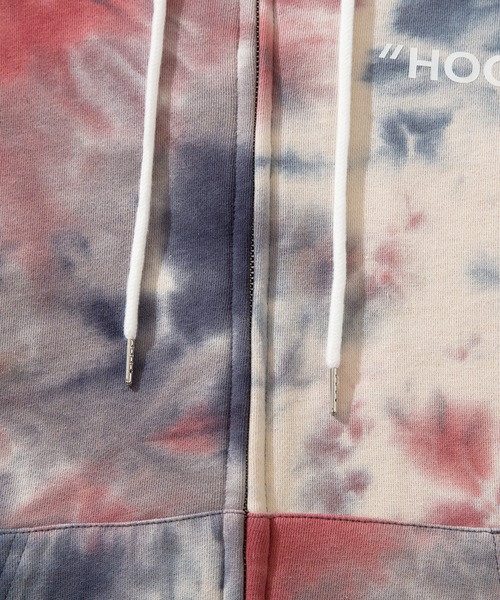 HOOK（フック）の「HOOK -original- タイダイ染めジップパーカー（パーカー・メンズ・ダークグリーン/ミント/レッド・M/L/XL）」の16枚目の写真