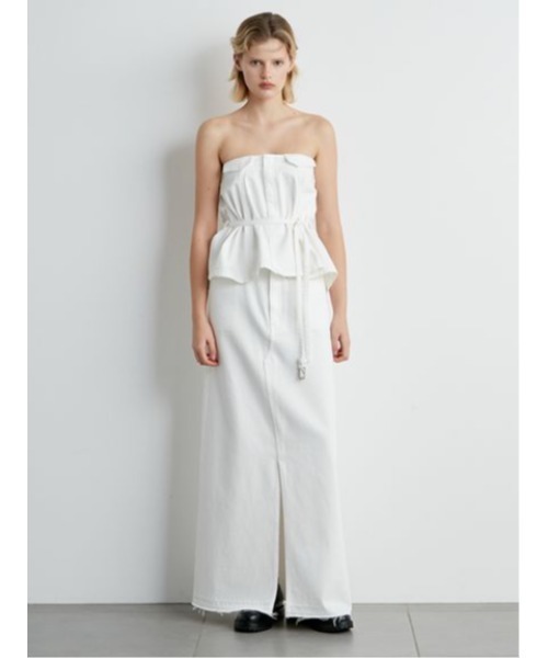 styling/（スタイリング）の「デニムビスチェ（ベスト・レディース・グレー/ライトブルー/ホワイト・FREE）」の6枚目の写真