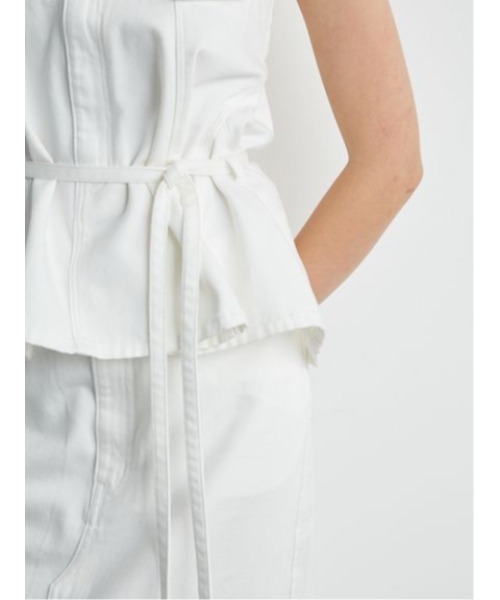 styling/（スタイリング）の「デニムビスチェ（ベスト・レディース・グレー/ライトブルー/ホワイト・FREE）」の5枚目の写真