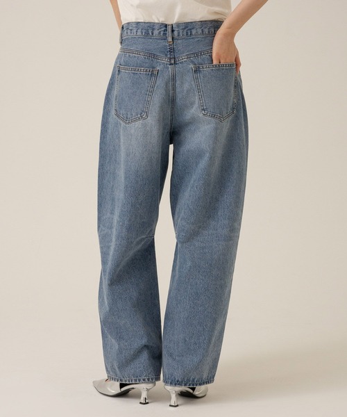 eL（エル）の「【eL】Cocoon Wide Denim Pants/104516（デニムパンツ・レディース・ダークブルー/ライトブルー・MEDIUM/SMALL）」の5枚目の写真