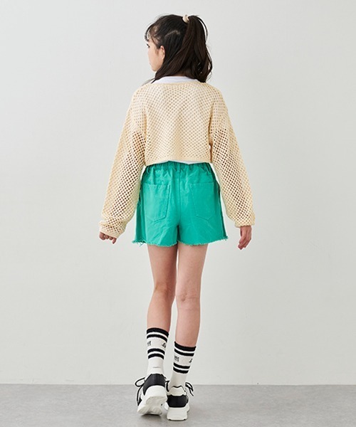 by LOVEiT（バイラビット）の「前釦デニムスカパン（スカート・キッズ・ブラック/サックスブルー/エメラルド/ベージュ・130cm/140cm/150cm/160cm/120cm）」の9枚目の写真