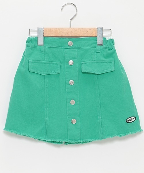 by LOVEiT（バイラビット）の「前釦デニムスカパン（スカート・キッズ・ブラック/サックスブルー/エメラルド/ベージュ・130cm/140cm/150cm/160cm/120cm）」の5枚目の写真