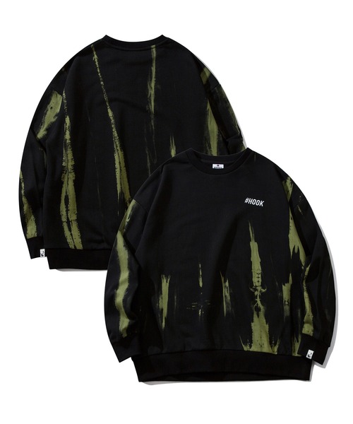 HOOK(フック)の「HOOK -original- タイダイ染めスウェット(スウェット・メンズ・ブラック/カーキ/ホワイト・M/XL/L)」の3枚目の写真