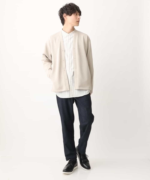 a.v.v(アーヴェヴェ)の「【累計8000枚販売】なめらかダンボールカーディガン(カーディガン/ボレロ・メンズ・チャコールグレー/ダークインディゴブルー/ベージュ・46/48/50)」の7枚目の写真