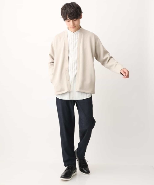 a.v.v(アーヴェヴェ)の「【累計8000枚販売】なめらかダンボールカーディガン(カーディガン/ボレロ・メンズ・チャコールグレー/ダークインディゴブルー/ベージュ・46/48/50)」の9枚目の写真