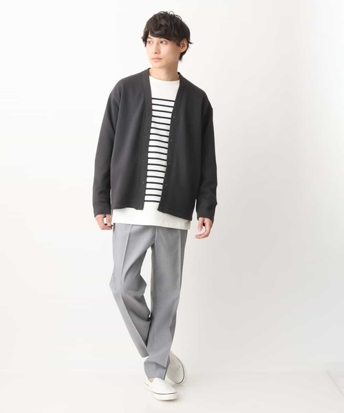 a.v.v(アーヴェヴェ)の「【累計8000枚販売】なめらかダンボールカーディガン(カーディガン/ボレロ・メンズ・チャコールグレー/ダークインディゴブルー/ベージュ・46/48/50)」の10枚目の写真