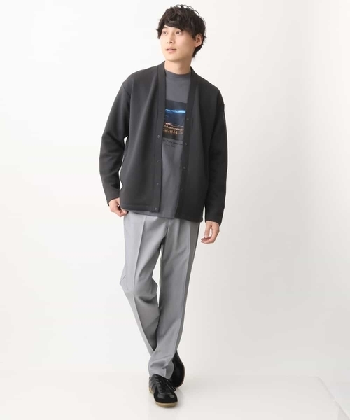 a.v.v(アーヴェヴェ)の「【累計8000枚販売】なめらかダンボールカーディガン(カーディガン/ボレロ・メンズ・チャコールグレー/ダークインディゴブルー/ベージュ・46/48/50)」の14枚目の写真