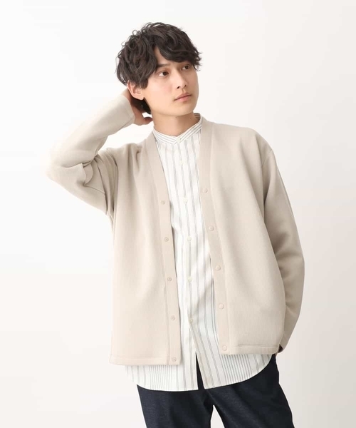 a.v.v(アーヴェヴェ)の「【累計8000枚販売】なめらかダンボールカーディガン(カーディガン/ボレロ・メンズ・チャコールグレー/ダークインディゴブルー/ベージュ・46/48/50)」の15枚目の写真