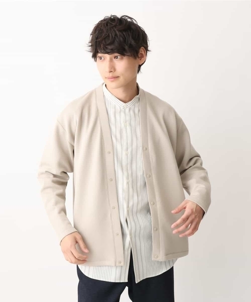 a.v.v(アーヴェヴェ)の「【累計8000枚販売】なめらかダンボールカーディガン(カーディガン/ボレロ・メンズ・チャコールグレー/ダークインディゴブルー/ベージュ・46/48/50)」の16枚目の写真