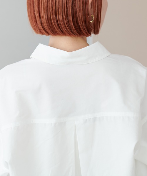 DISCOAT（ディスコート）の「ブロードショートシャツ（シャツ/ブラウス・レディース・オフホワイト/ブルー/サックスブルー・FREE）」の15枚目の写真