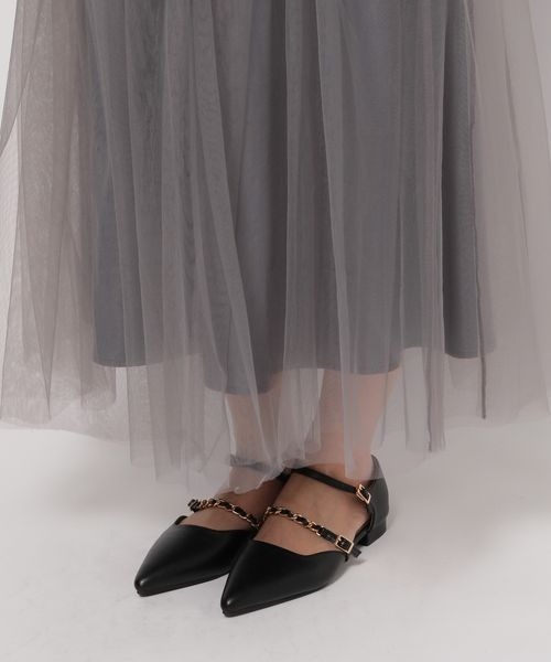 mysty woman（ミスティウーマン）の「ティアードチュールスカート 108217（スカート・レディース・アイボリー/チャコールグレー/ライトグリーン・FREE）」の17枚目の写真