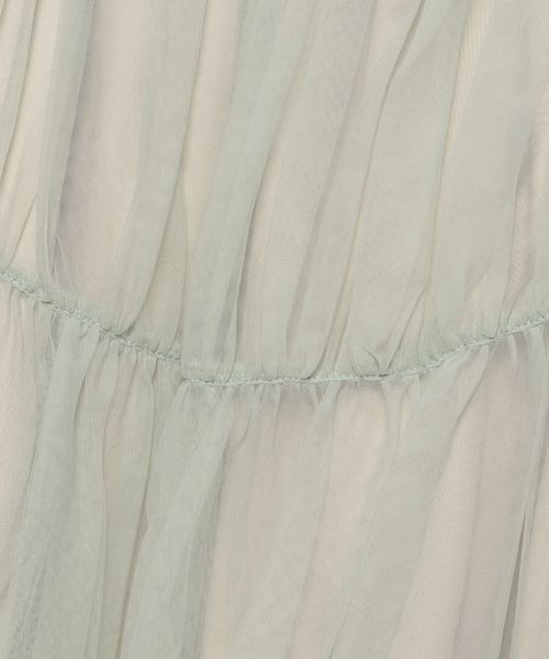 mysty woman（ミスティウーマン）の「ティアードチュールスカート 108217（スカート・レディース・アイボリー/チャコールグレー/ライトグリーン・FREE）」の12枚目の写真