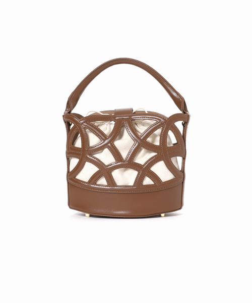 LE TALON(ルタロン)の「LE TALON ラウンドカッティングバスケット(トートバッグ・レディース・ベージュ/ブラウン/アイボリー/サックスブルー・FREE)」の12枚目の写真