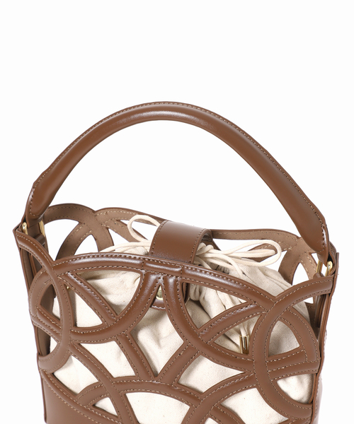 LE TALON(ルタロン)の「LE TALON ラウンドカッティングバスケット(トートバッグ・レディース・ベージュ/ブラウン/アイボリー/サックスブルー・FREE)」の17枚目の写真