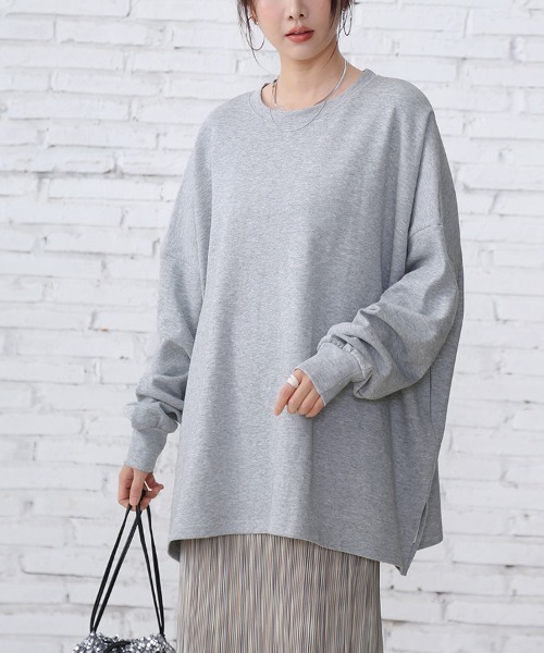 Doux Belle(ドゥーベル)の「Aラインフレアスウェット(Tシャツ/カットソー・レディース・グリーン/グレー/アイボリー/ブラック・FREE)」の11枚目の写真
