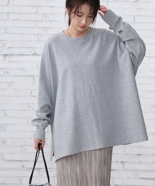 Doux Belle(ドゥーベル)の「Aラインフレアスウェット(Tシャツ/カットソー・レディース・グリーン/グレー/アイボリー/ブラック・FREE)」の12枚目の写真