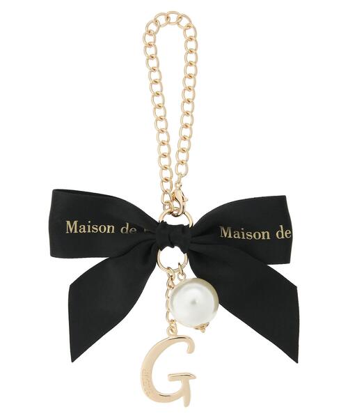メゾンドフルール　レネ　リボンチャームMバッグ メゾン ド フルール Maison de FLEUR ビジューリボンパール