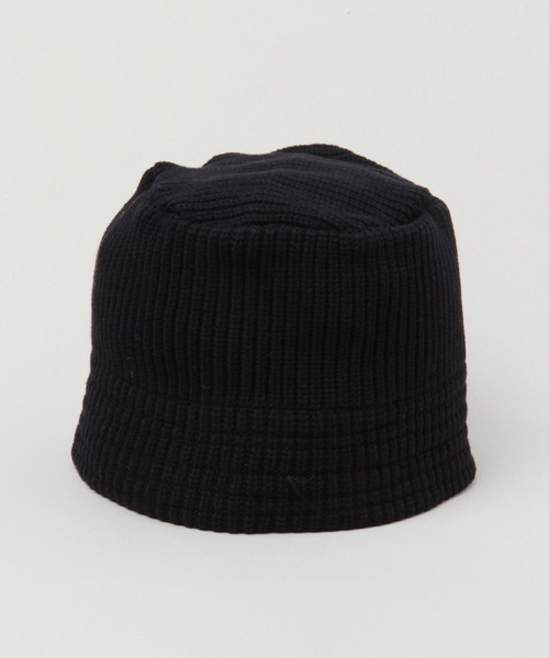 黒 ニットバケットハット 白ロゴ NEW ERA（ニューエラ）の「【NEW ERA】ニットバケットハット（ハット