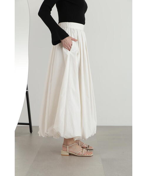 JILL STUART（ジルスチュアート）の「◆タフタバルーンスカート（スカート・レディース・ホワイト/ブラック・2/4）」の4枚目の写真