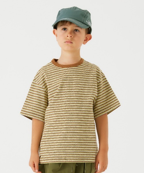 Smoothy（スムージー）の「Smoothy Multi border Tee / スムージー マルチボーダーTシャツ（Tシャツ/カットソー・キッズ・ブルー/グレー/ベージュ・SMALL/MEDIUM/LARGE/X-LARGE）」の3枚目の写真