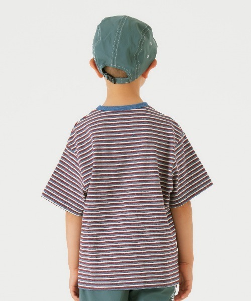 Smoothy（スムージー）の「Smoothy Multi border Tee / スムージー マルチボーダーTシャツ（Tシャツ/カットソー・キッズ・ブルー/グレー/ベージュ・SMALL/MEDIUM/LARGE/X-LARGE）」の13枚目の写真