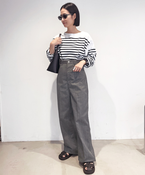 AP STUDIO(エーピーストゥディオ)の「エンパイアラインパンツ(スラックス・レディース・チャコールグレー・36/38)」の15枚目の写真