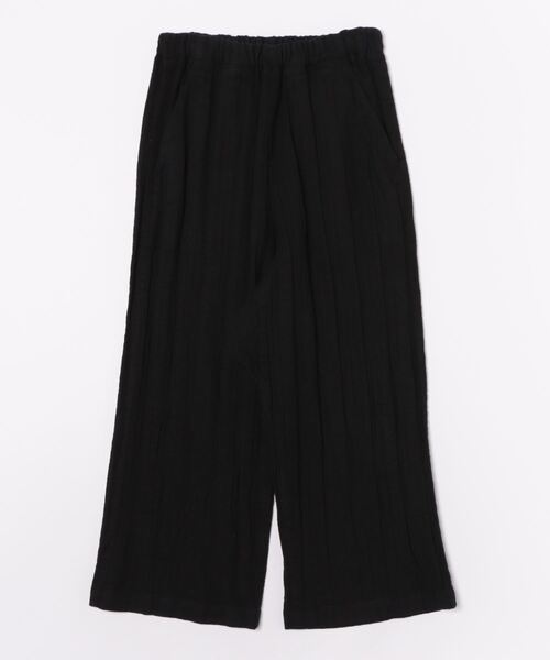Plantation プランテーション ソフトレーヨン ガウチョパンツ ブラック プランテーション 21SS ソフトレーヨン ワイドパンツ ガウチョ