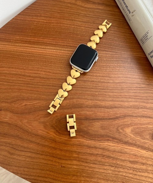 Me%（ミィパーセント）の「AppleWatchステンレスハートバンド  111883（デジタル腕時計・レディース・ゴールド/シルバー・FREE）」の3枚目の写真